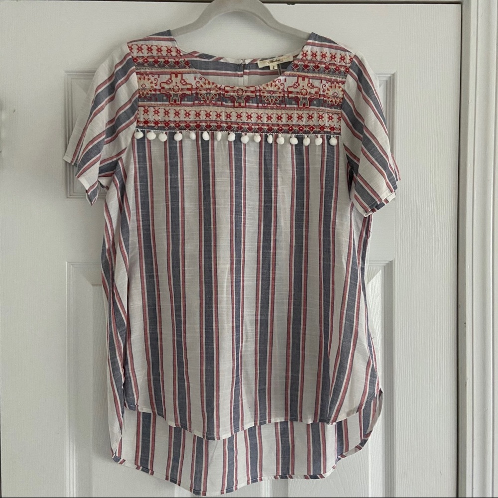 embroidered linen blouse